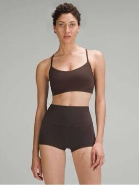 lululemon athletica Flow Y Bra A-C Espresso size 10